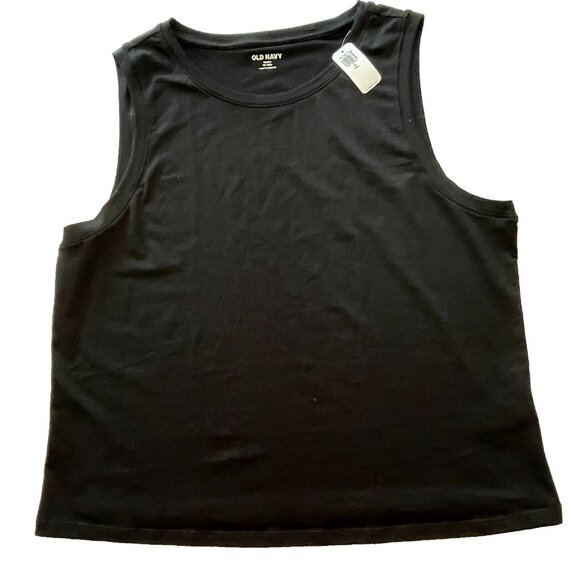 Old Navy Bestee Shell Top XL Tall Black NWT Lagom Clean Girl Capsule Office - Picture 3 of 7